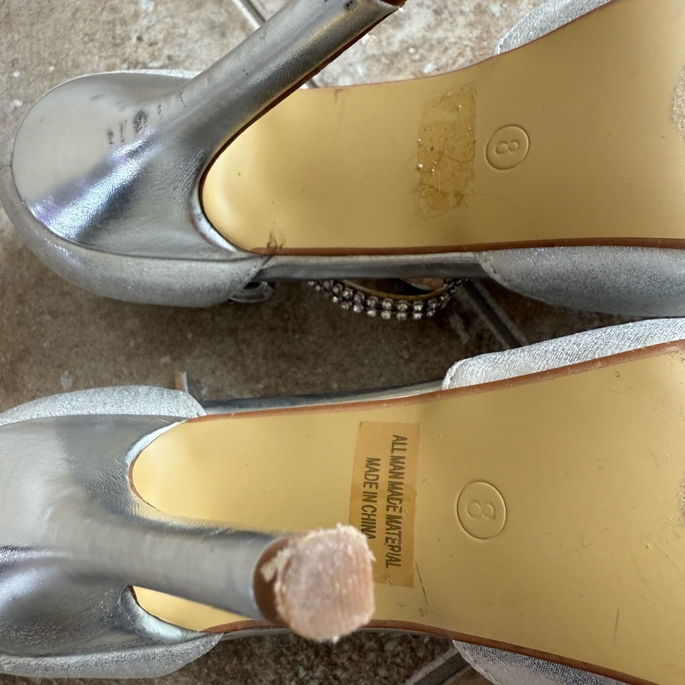 Bella Marie Silver Rhinestone Heels - Picture 11 of 13